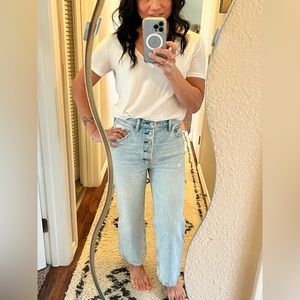 Abercrombie the crop wide leg ultra high rise